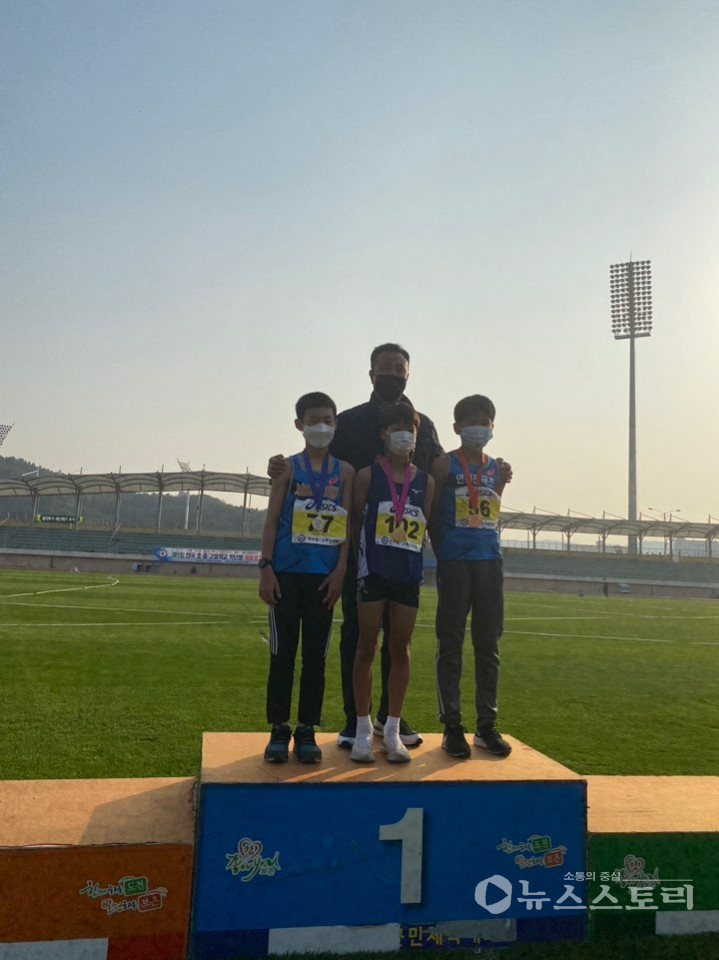 서천 문산초 박성문 학생이 제1회 전국초등학교 학년별 육상경기대회에서 2위를 차지했다. ⓒ서천교육지원청