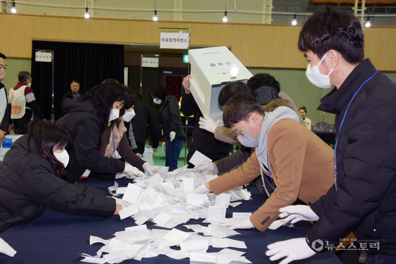 제3회 전국동시조합장선거 개표 시작