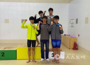 서천 비인중 수영부 충남소년체전 동메달 획득