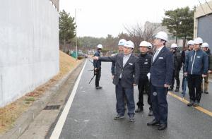 김동일 보령시장, 해빙기 주요 시설물 안전점검 나서